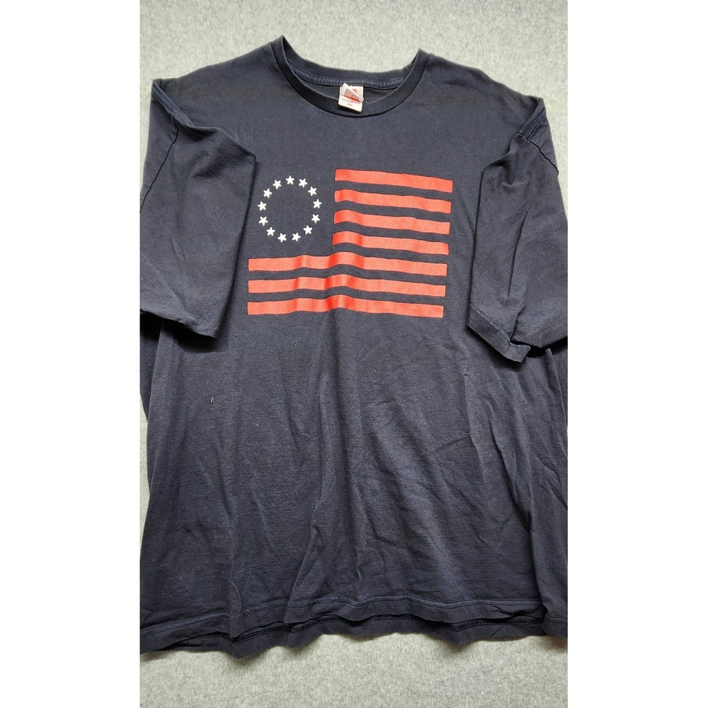 Bayside Bettsy Ross Flag‎ Shirt Made USA Size 3XL